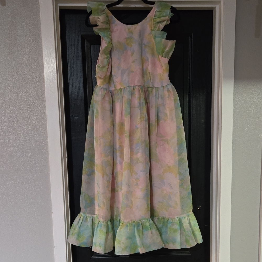 Selkie x Maison Amory Pastel Paints Ruffle Romance Dress Size Medium - Picture 1 of 10